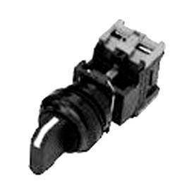 22mm Non Metal, Non Lit, 3 Pos., Square Knob Type Selector Switch - Black