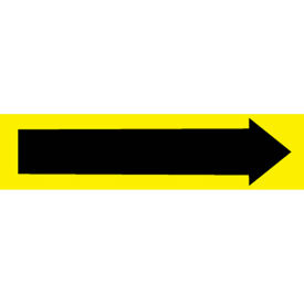 Pressure-Sensitive Pipe Marker - Direction Arrow Yellow
