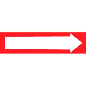 Pressure-Sensitive Pipe Marker - Direction Arrow Red