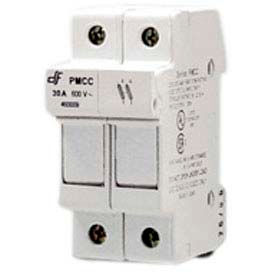 DIN Rail Fuse Holder, 2 Pole, Class CC Fuse, No Indicator Light