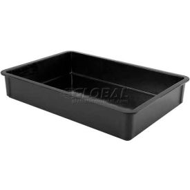 Molded Fiberglass Fibrestat ESD Stacking Tote, 25-3/4"L x 17-3/4"W x 4-1/2"H, Black