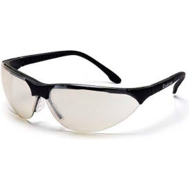 Safety Glasses with Mirror Lens and Black Frame