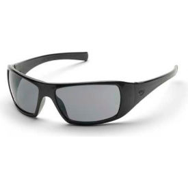 Safety Glasses Gray Lens , Black Frame