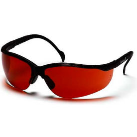 Venture Ii Safety Glasses Sun Block Bronze Lens , Black Frame