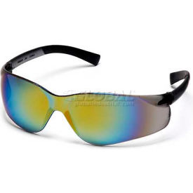 Safety Glasses Gold Mirror Lens , Gold Mirror Frame