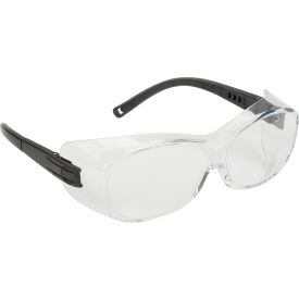 Safety Glasses Clear Lens , Black Temples