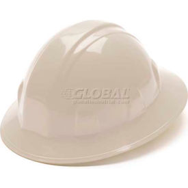 White Full Brim Style 4 Point Ratchet Hard Hat