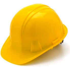 Yellow Cap Style 6 Point Ratchet Suspension Hard Hat