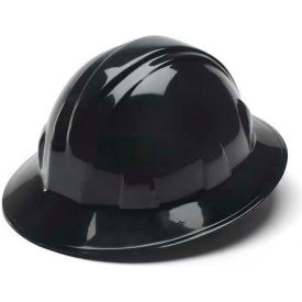 Black Full Brim Style 4 Point Ratchet Suspension Hard Hat