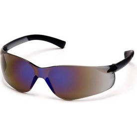 Ztek Safety Glasses Blue Mirror Lens, Blue Mirror Frame