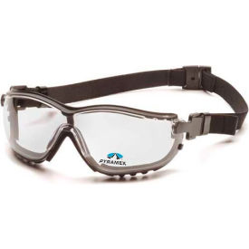 Safety Glasses +2.0 Clear Lens , Black Strap/Temples