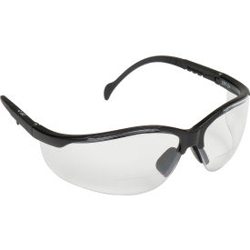 Readers Safety Glasses Clear +1.5 Lens , Black Frame