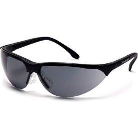 Safety Glasses Gray Lens , Black Frame