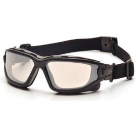 I-Force Safety Glasses Io Mirror Anti-Fog Lens, Black Temples/Strap