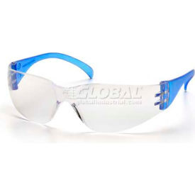 Intruder Safety Glasses Clear Lens, Blue Temples
