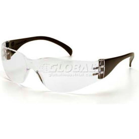 Intruder Safety Glasses Clear Lens , Black Temples