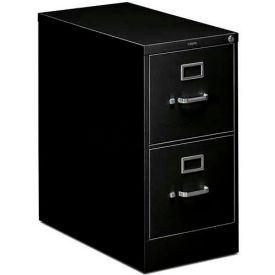 2 Drawer Vertical File Cabinet 26-1/2"D Letter Black