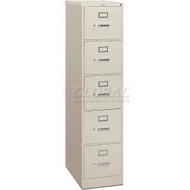 310 Series 5 Drawer Vertical File 26-1/2"D Letter Light Gray
