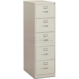 310 Series 5 Drawer Vertical File 26-1/2"D Legal Light Gray