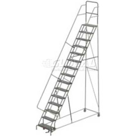 15 Step Steel Rolling Ladder - Grip Strut