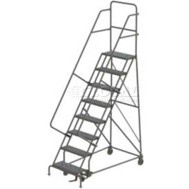 8 Step Steel Rolling Ladder - Perforated