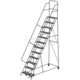 12 Step Steel Rolling Ladder - Perforated
