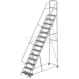 14 Step Steel Rolling Ladder - Perforated