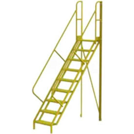9 Step 50 Degree Incline Ladder - 24"W Grip Strut