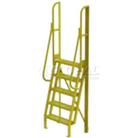 5 Step 75 Degree Incline Ladder - 24 Inch Width Grip Strut