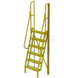 6 Step 75 Degree Incline Ladder - 24 Inch Wide Grip Strut