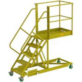 Supported 5 Step Cantilever Ladder with 20" Long Platform - Perforated