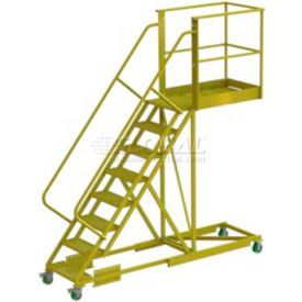 Supported 8 Step Cantilever Ladder with 30" Long Platform - Perforated