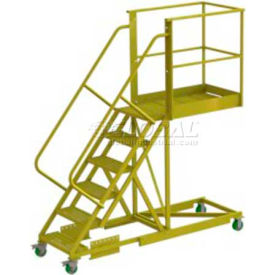 Supported 6 Step Cantilever Ladder with 40" Long Platform - Grip Strut