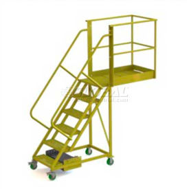 6 Step Cantilever Ladder with 30" Long Platform - Grip Strut