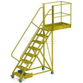 8 Step Cantilever Ladder with 40" Long Platform - Grip Strut