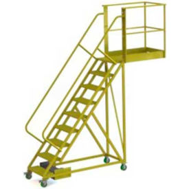 9 Step Cantilever Ladder with 40" Long Platform - Grip Strut