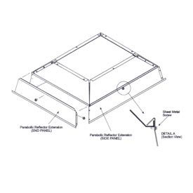 Parabolic Reflector Extension For 65,000 To 80,000 BTU Ceramic Heaters
