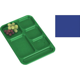 School Tray, 10" x 14" 6 Compartment, Navy Blue