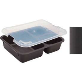 Tray 3 Compartment, Brown