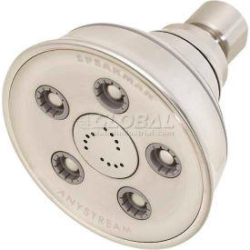 3-3/4 Dia. Caspian Wall Mount Shower Head, Brushed Nickel Finish, 2 GPM