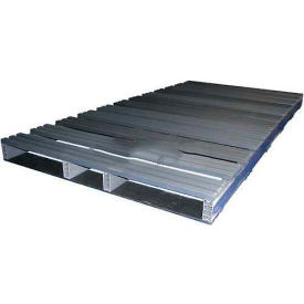 Rackable & Stackable Extruded Open Deck Pallet, Plastic, 4-Way, 96"x48", 6000 Lb Stat Cap, Gray