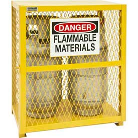 Vertical Gas Cylinder Storage Cabinet - Holds 2 20 Lb or 33. 5Lb LPG Cylinders Manual Close