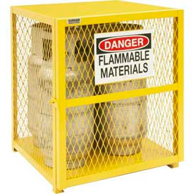 Vertical Gas Cylinder Storage Cabinet - Holds 4 20 Lb or 33.5 Lb LPG Cylinders Manual Close