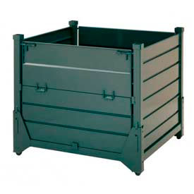 Hold 'N Fold Collapsible Container, 48"L x 45"W x 42"H, 4000 lb. Cap, Green