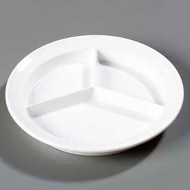 3-Compartment Plate 8-23/32" x 1-1/4", White