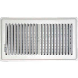 White Floor Register With 2 Way Deflection 6" X 12"