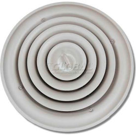 Round Ceiling Vent Register Cover with Adjustable Bowtie Damper - 8"