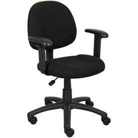 Deluxe Posture Chair with Adjustable Arms Black
