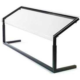 Sneeze Guard, 48" Adjustable, Single-Sided, Black