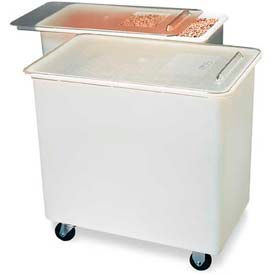 Mobile Ingredient Bin W/ Lid, 29-1/2"L x 15-5/32"W x 28-1/4"H, White